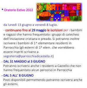 Iscrizioni Oratorio Home 3